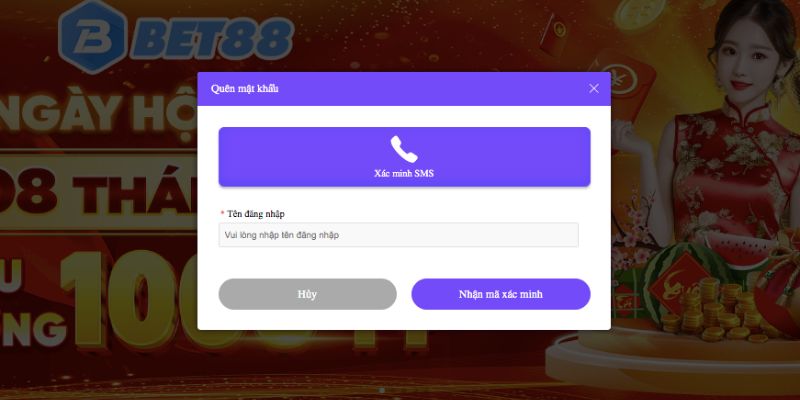 Quên mật khẩu đăng nhập BET88 cần làm gì?